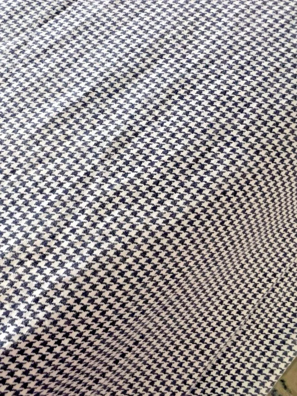 RALPH LAUREN Queen Flat Sheet Navy White Herringbone 100% Cotton Bedding Luxury
